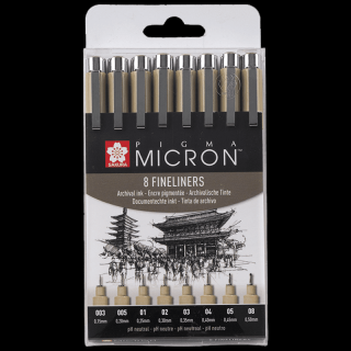 SAKURA Pigma Micron műszaki tollkészlet - 8db (SAKURA Pigma)
