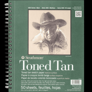 Strathmore Toned Tan Sketch paper 23x30,5 cm 400 series 118g 50db