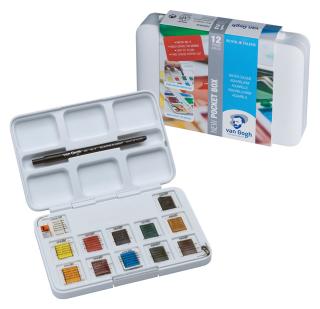 Van Gogh akvarell festékek Primary - Pocket box 5+7 kehely