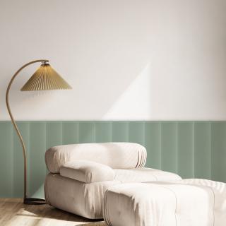 Bársony kárpitozott panel - Téglalap - 60x15cm Menta