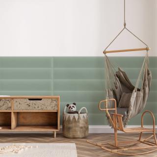 Bársony kárpitozott panel - Téglalap - 70x15cm Menta