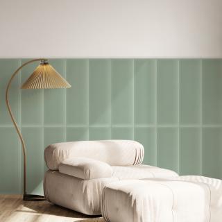 Bársony kárpitozott panel - Téglalap - 90x15cm Menta
