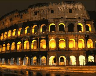 Festés számok szerint kép kerettel  A Colosseum  40x50 cm