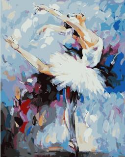 Festés számok szerint kép kerettel  Balerina 8  40x50 cm