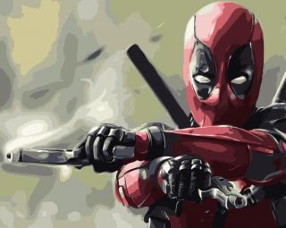 Festés számok szerint kép kerettel  Deadpool  40x50 cm