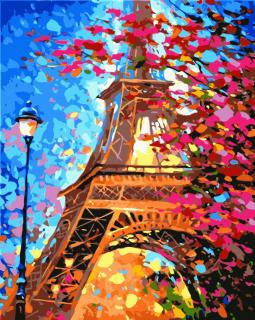 Festés számok szerint kép kerettel  Eiffel-torony 2  40x50 cm