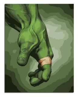 Festés számok szerint kép kerettel  Hulk  40x50 cm