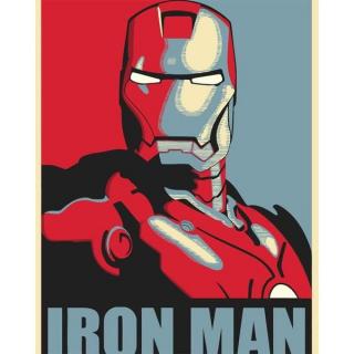 Festés számok szerint kép kerettel  Iron Man 3  40x50 cm