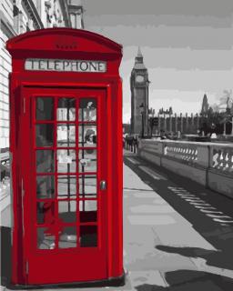 Festés számok szerint kép kerettel "London" 40x50 cm