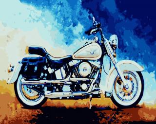 Festés számok szerint kép kerettel  Motorbicikli  40x50 cm