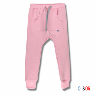 Gyerek nadrág Oli&Oli - Halvány rózsaszín színű 110