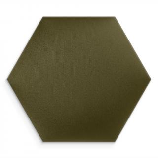 Kárpitozott panel - Hatszög - 30x26cm Khaki