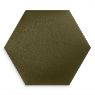 Kárpitozott panel - Hatszög - 40x35cm Khaki