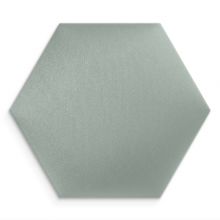 Kárpitozott panel - Hatszög - 40x35cm Menta