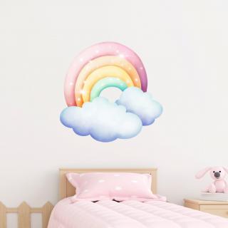 Textil falmatrica "Szivárvány felhőkkel"