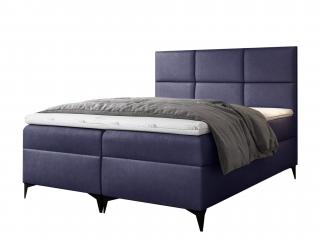 FAVA kárpitozott boxspring ágyneműtartós ágy fedőmatraccal - lila Fancy Méret: 140x200