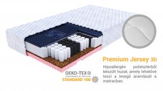 Gina táskarugós matrac 80x200 Huzat: Premium Jersey 3D