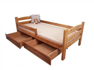 OLGA 5 ágy ágyneműtartóval 90x200 - tölgy