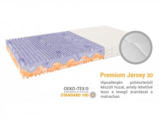 ZUNO matrac profilozott habból 90x200 cm Huzat: Premium Jersey 3D