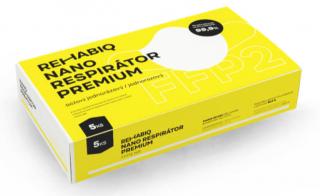 Cseh nano légzőkészülékek Rehabiq Premium FFP2 órás hatással, 5 db