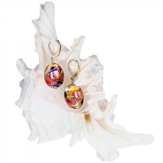 Crazy Beautiful fülbevaló 24 karátos arany díszítésű Lampglas gyöngyökből