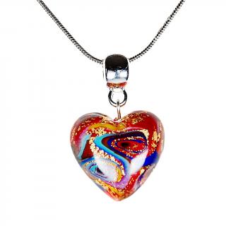 Jellegzetes Brave Heart nyaklánc 24 karátos arany díszítésű Lampglas gyöngyből