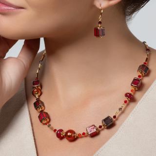 Ruby Elegance nyakék Lampglas gyöngyökből