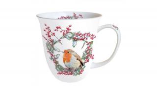 Ambiente 38415535 Robin In Wreath bögre 4 dl