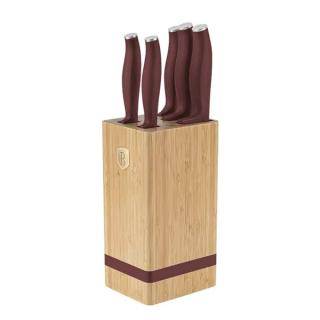 Berlinger Haus BH-2972 Leonardo Collection késkészlet szögletes bambusz tartóval
