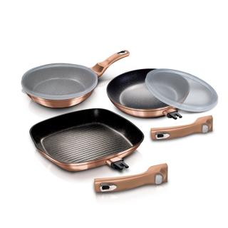 Berlinger Haus BH-7038 Rosegold serpenyőkészlet 5 db-os levehető nyéllel