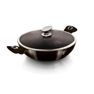 Berlinger Haus BH-7115 Shiny Black Edition Wok fedővel 30 cm