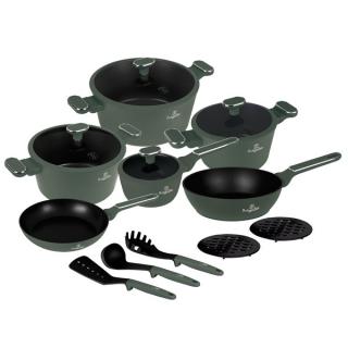Berlinger Haus BH-8208 Matte Green Collection edénykészlet 15 db-os