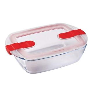 Pyrex 20344 Cook  Heat üveg ételtároló+műanyag tető 20x17 cm, 1 l