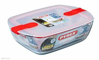 Pyrex 27502 Cook  Heat üvegtál+műanyag tető 23x15 cm