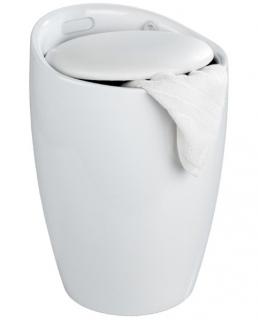 Wenko 206317 Candy Fürdőszobai ülőke szennyestartóval fehér