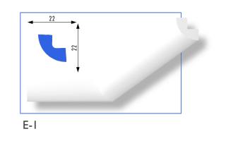 E-01 polisztirol díszléc 22x22 mm