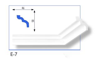 E-07 polisztirol díszléc 46x50 mm