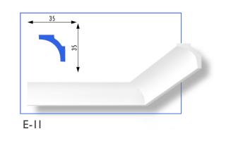 E-11 polisztirol díszléc 35x35 mm
