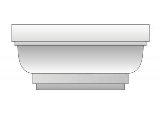 POF-3D oszlopgyűrű natúr 35-44 cm (Hungarocell oszlopfő,)