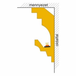 VL-3A polisztirol díszléc 50x120 mm