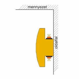 VLF-6 oldalfali polisztirol díszléc 40x90 mm