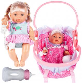 Baby Doll interaktív baba hordozóval 30 cm