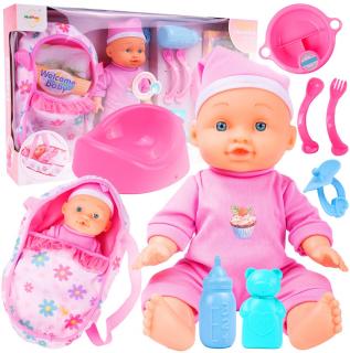 Baby Kids baba hordozóval és egyéb kiegészítőkkel 26 cm