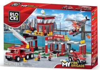 Blocki MyFire  építőkészlet nagy tűzoltó állomás készlet 881 rész
