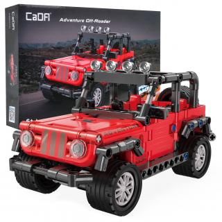 CaDA gyerek terepkocsi építőkészlet 317 db - piros