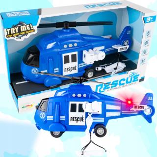 City Rescue kék interaktív helikopter fényekkel és hangokkal 1:16