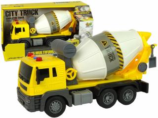 City Truck betonkeverő gyerekeknek fényekkel és hangokkal 1:16 sárga