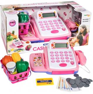 Dětská elektronická pokladna s kalkulačkou Deluxe Shopping modrá