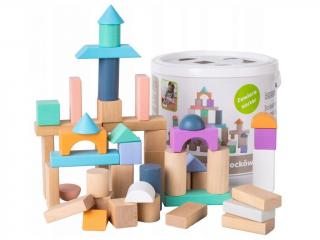 Ecotoys fakocka készlet 50 darab NEO dobozban