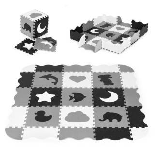 Ecotoys Grey Puzzle habszivacs kirakós játék szőnyeg 121 x 121 cm